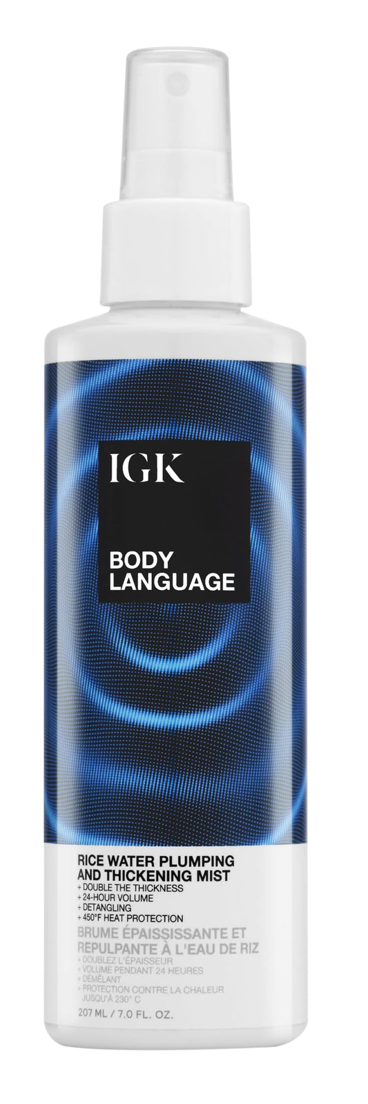 IGK Body Language Rice Water Plumping and Thickening Mist | Plumps Fine, Flat Hair for Soft, Touchable Volume | Hydrates, Detangles and Protects Up to 450°F | 5 Oz