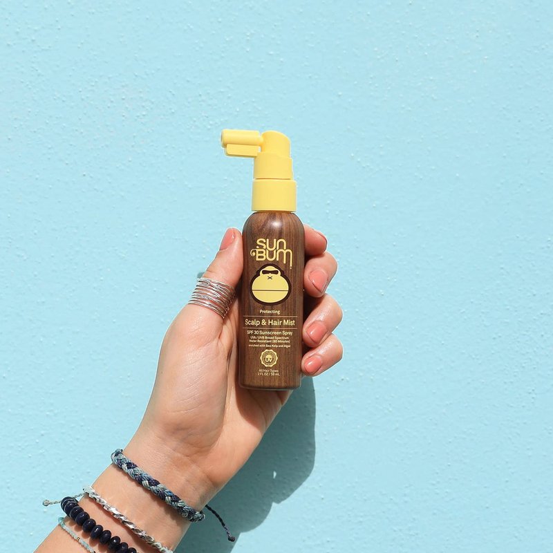 Sun Bum Original SPF 30 Sunscreen Scalp and Hair Mist 2 OZ and Cool Down Aloe Vera After Sun Care Spray 6 oz Bundle