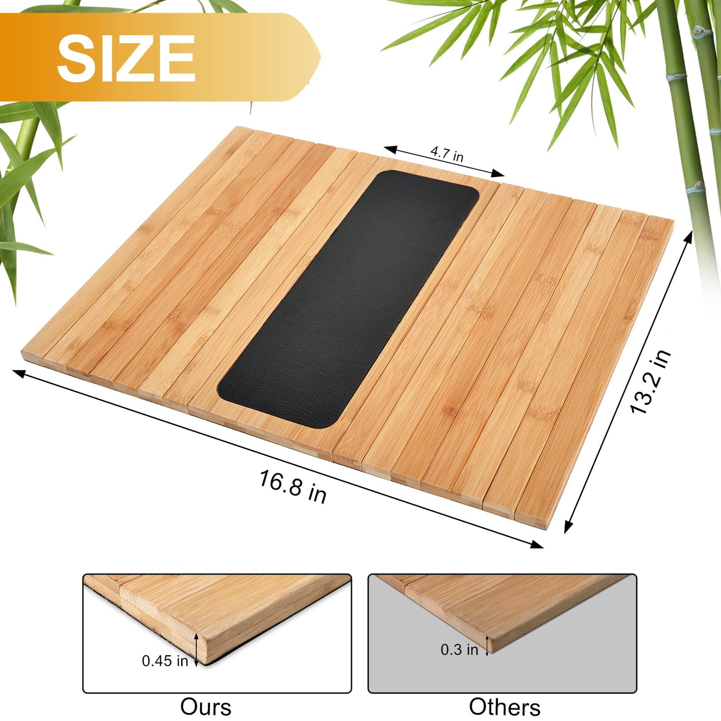 Numola Couch Arm Tray, Sofa Armrest Tray Table, Adjustable and Foldable Couch Arm Table for Snack, Food, Drinks, Phone, Remote(Natural)