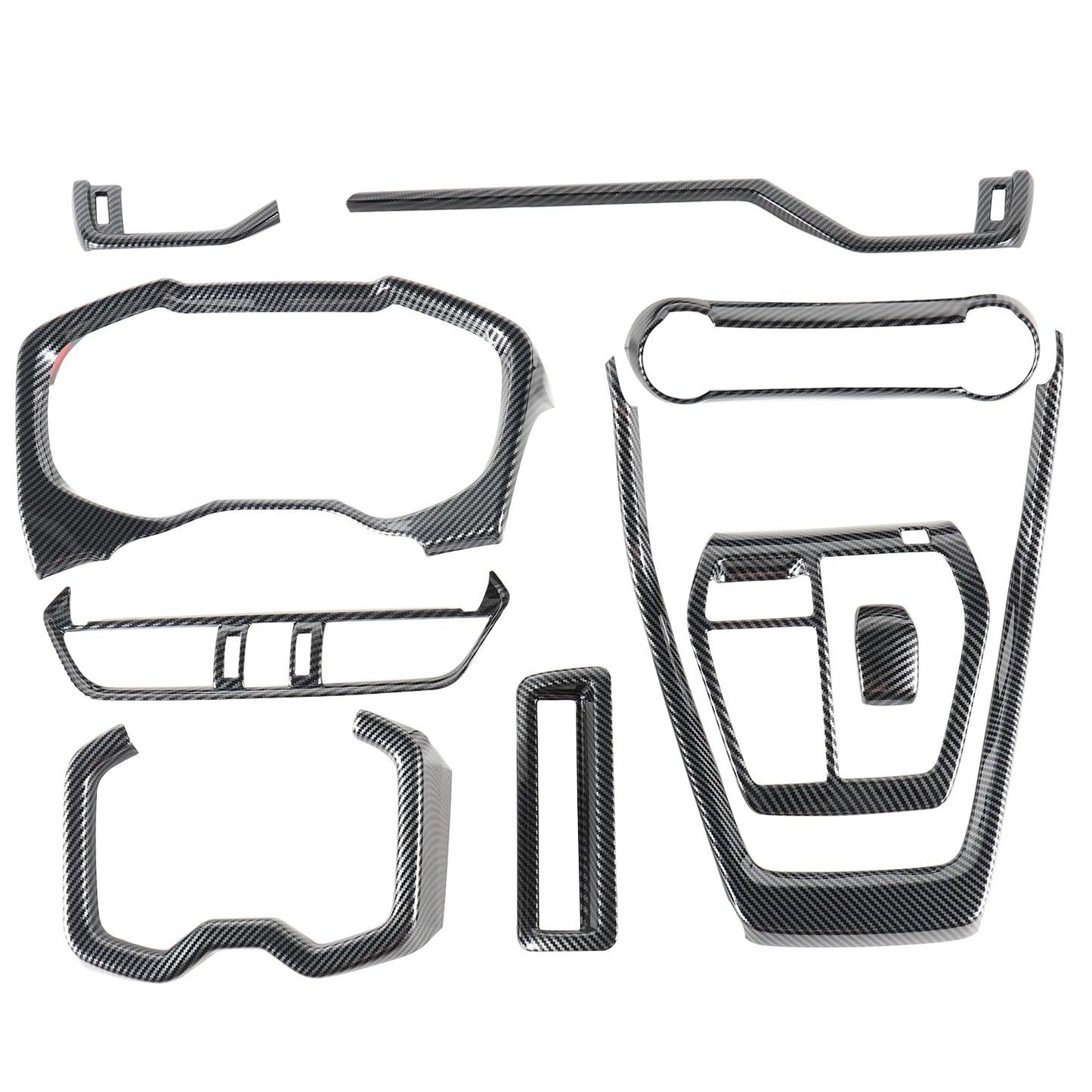 Tempsnow Interior Trim for Toyota RAV4 2019-2025 Carbon Fiber Gear Shift Panel Cover Kit
