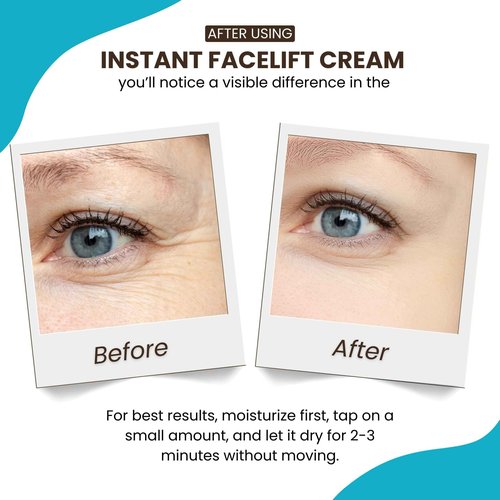 Instantly Ageless - Instant Face Lift Cream - Skin Care for Anti Aging face cream - Instant Under Eye Bags Remover - Facelift in a Box of 25 Vials with Makeup Bag