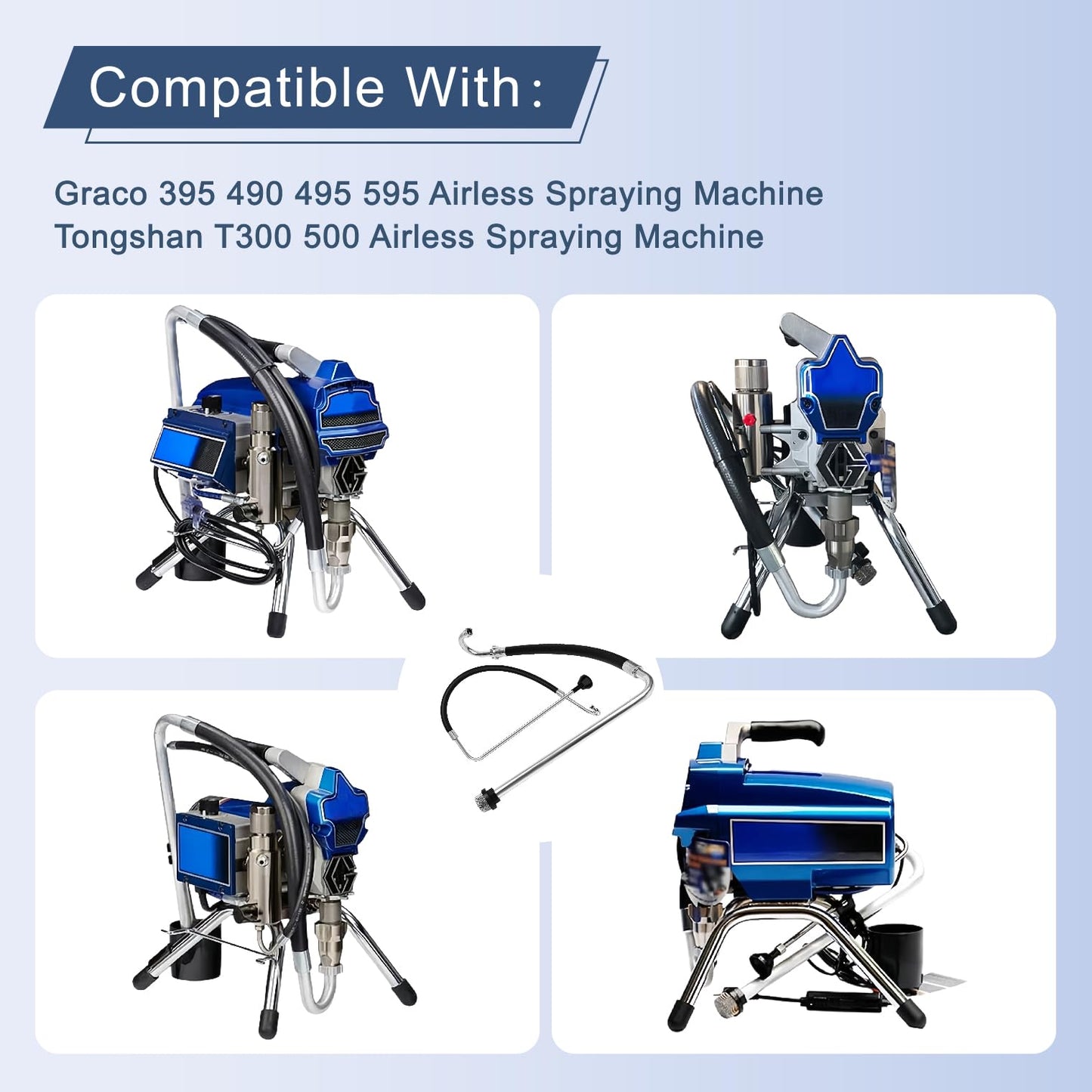 2025 New Stainless Steel Suction Hose, Airless Paint Sprayer Accessories, Compatible With Graco 395 490 495 595 And T300 500 Airless Spraying/Line Painting Machine
