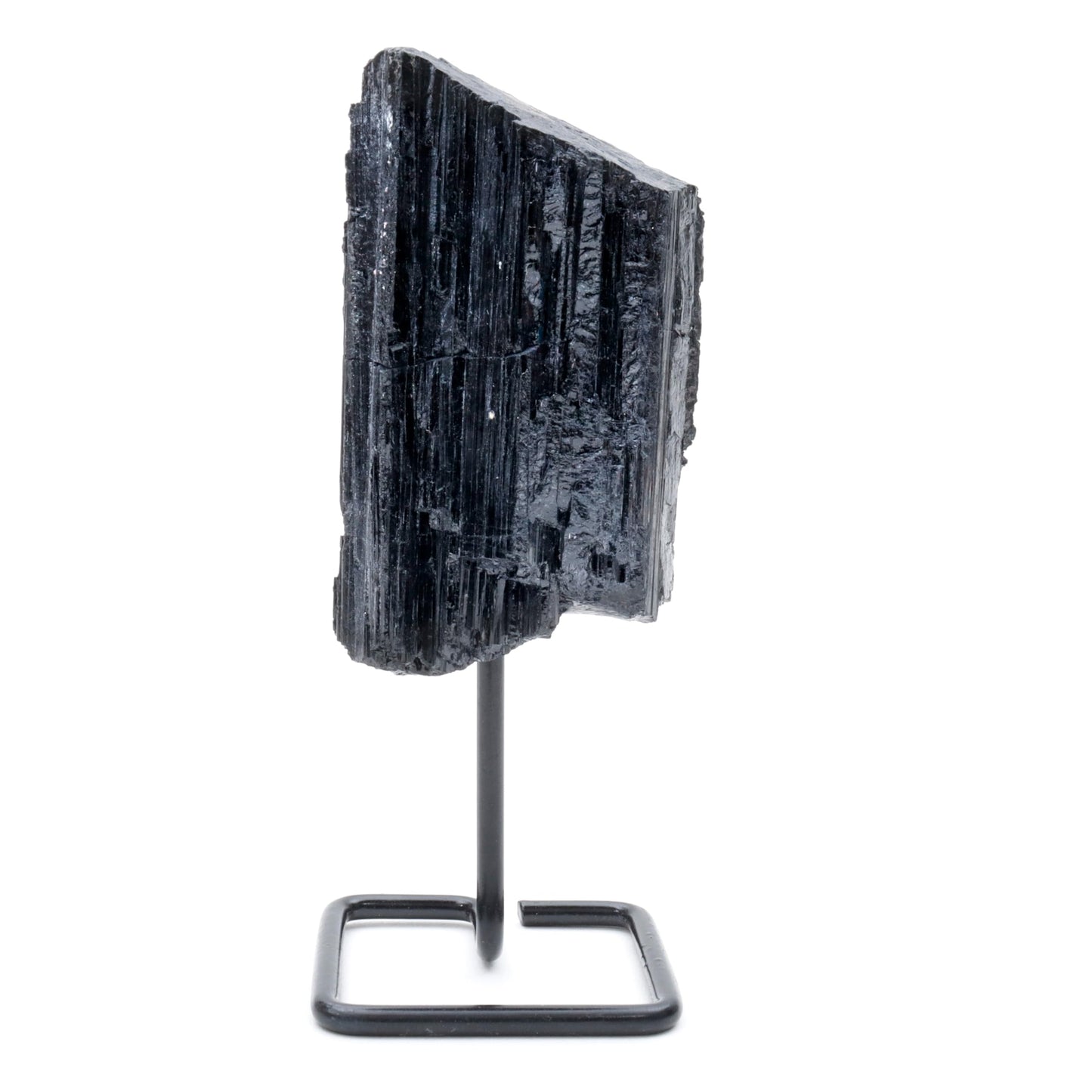 DANCING BEAR Black Tourmaline on Stand, Includes Information Card, Rough Raw Natural Stone for Good Vibes, Reiki Energy, Assembled in the USA