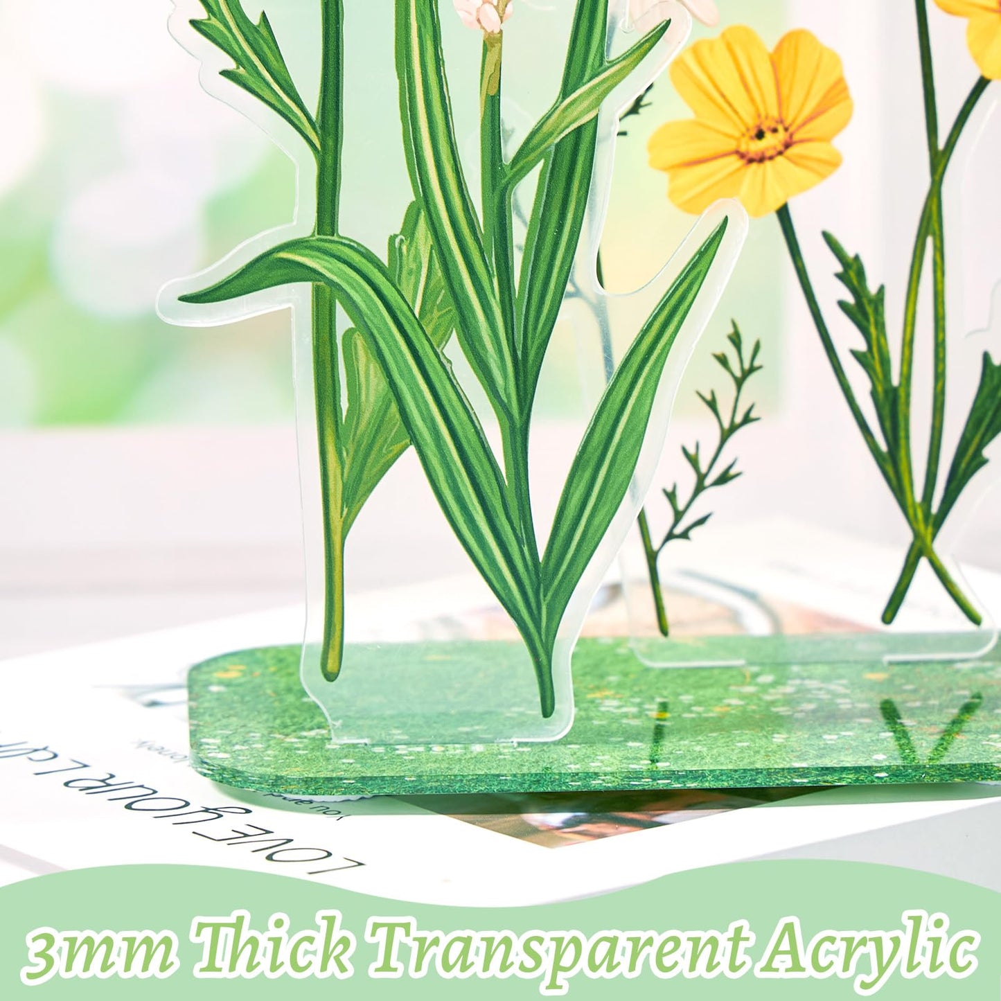 OBBOLO Acrylic Flower Table Centerpieces, Set of 3 Decorative Clear Acrylic Floral Centerpiece Stands for Birthday Wedding Party Home Table Decoration