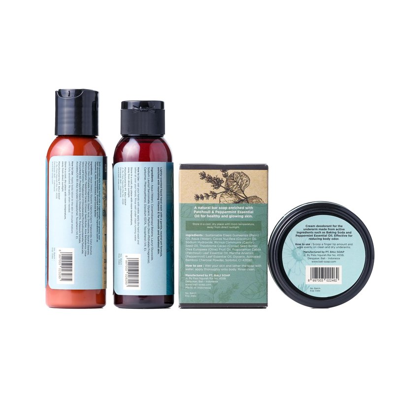 Bali Soap Tropical Vibes Gift Set, 5-Piece Travel Size Body Care Kit, Natural Ingredients, Cruelty Free, Vegan