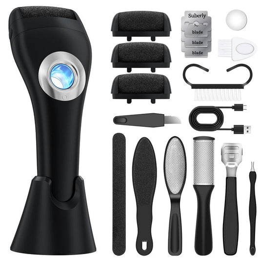 Electric Feet Callus Removers Rechargeable, Portable Electronic Foot File Pedicure Tools,Foot Callus Rmover,3 Speeds with Holder, Professional Pedi Feet Care Perfect for Dead,Hard Cracked Dry Skin