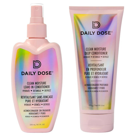 DAILY DOSE Award-Winning Clean Moisture Leave In Conditioner Spray Detangler for Dry, Damaged & Frizzy Hair. Instantly Softens, Smooths & Adds Shine for Kids & Adults. Vegan, Sulfate-Free, Color Safe