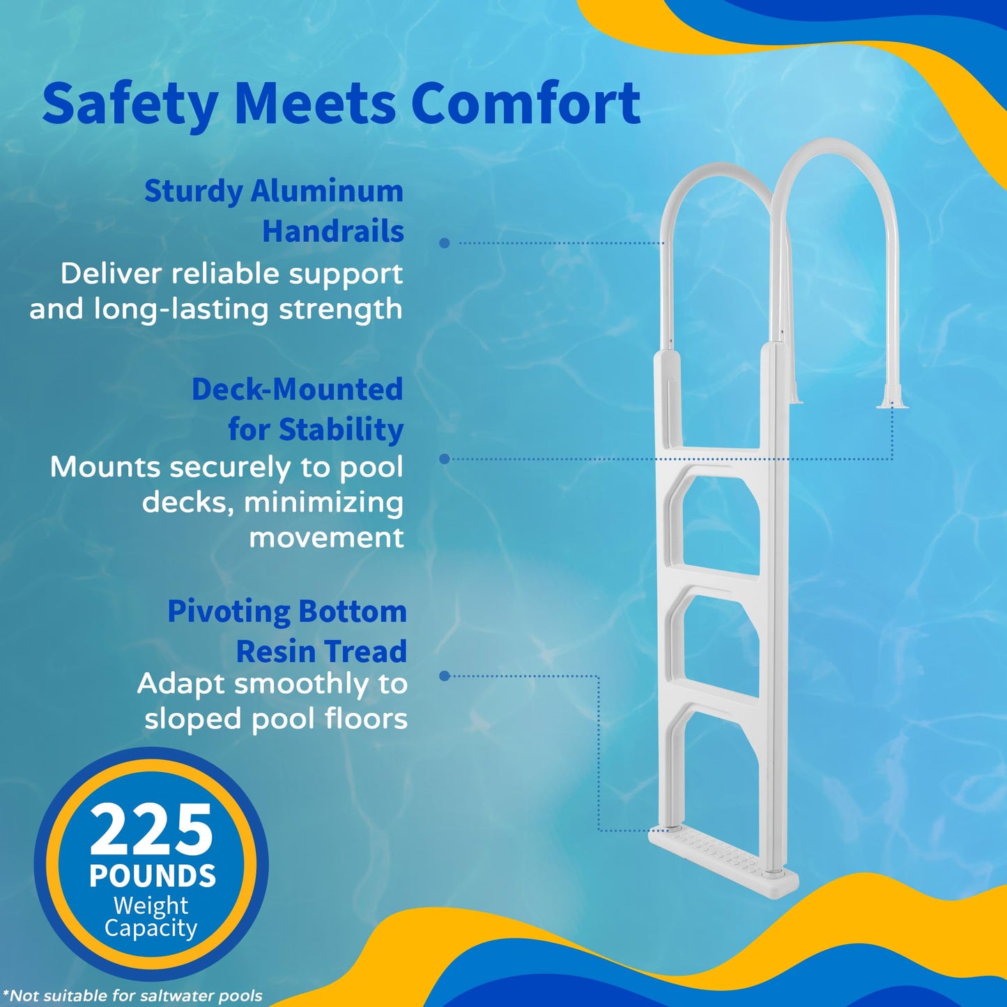 Blue Wave NE1142 Aluminum/Resin In-Pool Ladder