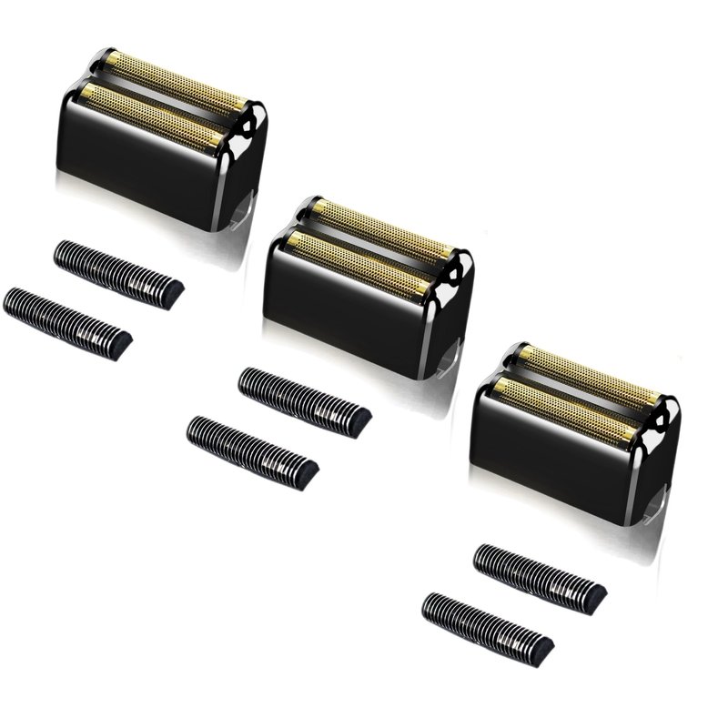 3 pack Replacement Foil and Cutters Compatible with BaBylissPRO Barberology FXFS2 Shaver Metal shaver foil replacement heads,Black