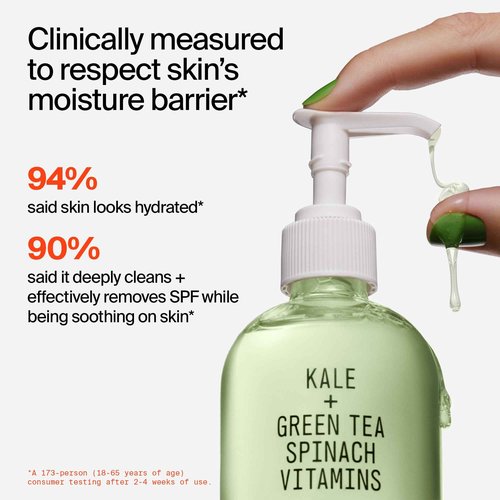 Youth To The People Superfood Cleanser Duo, Vegan Skincare Bundle Set for Face and Body, Kale + Green Tea Facial Cleanser (8 fl oz) + Body Wash (16.4 fl oz)