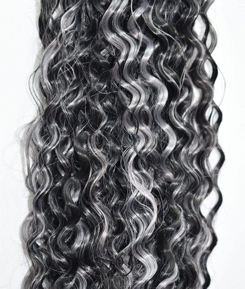 Condescension Human Hair Bundles P4/GREY 20 22 24 inch Deep Wave Human Hair Bundles Highlight Chocolate Grey Unprocessed Brazilian Virgin Quick Weave Hair for Black Women