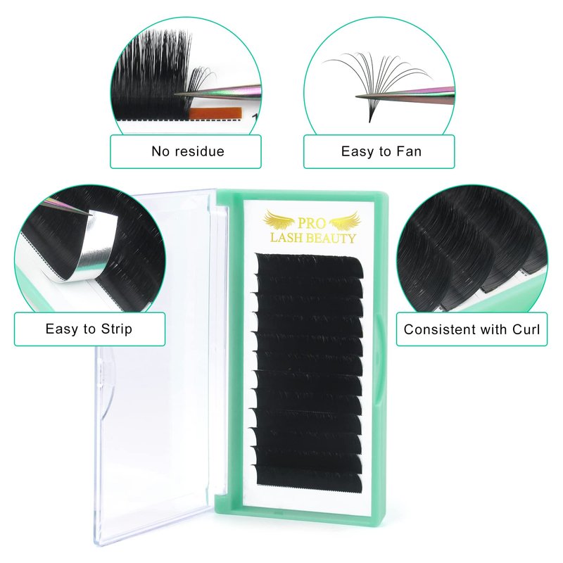 Easy Fan Volume Lashes CC-0.03-15 Flowering Eyelash Extensions Rapid Blooming Lashes 9 to 20 mm Mega Volume Lash Extensions(CC-0.03,15mm)