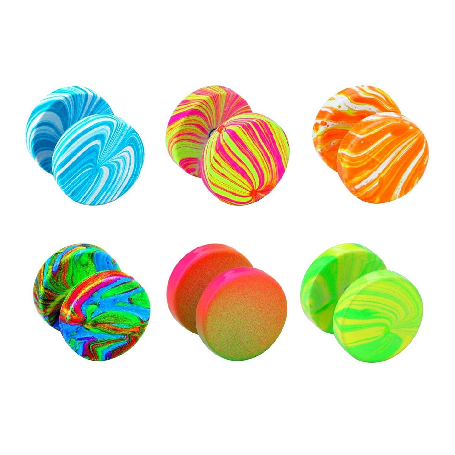 JEWELRIESHOP Fake Plugs Faux Gauge Earrings Stainless Steel Studs Circle Flat Back Cheater Illusion Tunnel Dumbbell Barbell Earrings Fake Ear Plugs for Women (16G, 6pcs, 10mm)