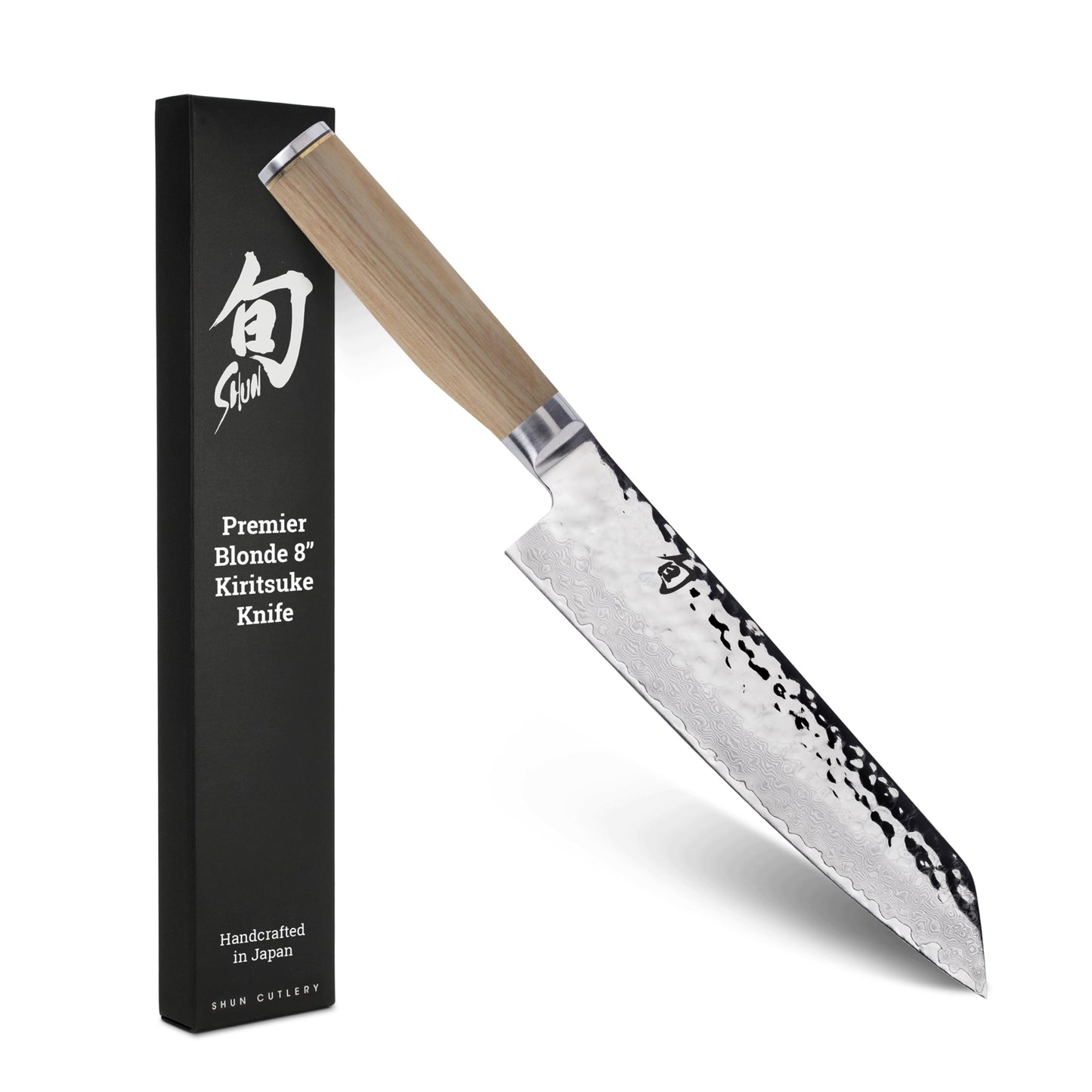Shun Premier Blonde 8" Kiritsuke Knife, Handcrafted Japanese Kitchen Knife for Professional and Home Chefs, VG-MAX Core with Damascus Stainless Steel Cladding, Pakkawood Handle