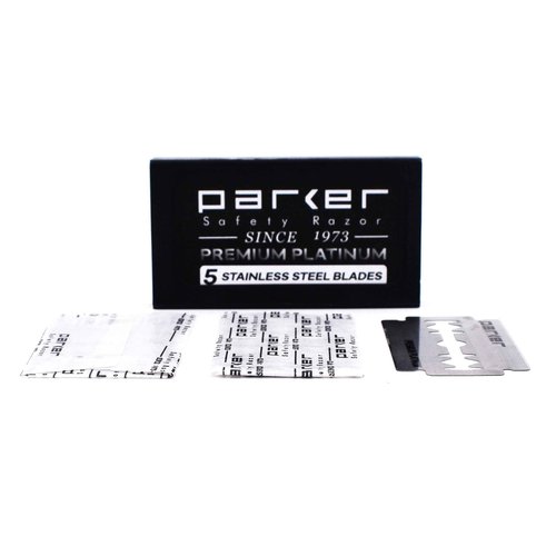 The Parker Variant ADJUSTABLE Double Edge Safety Razor and 105 Blades Included (SATIN CHROME)
