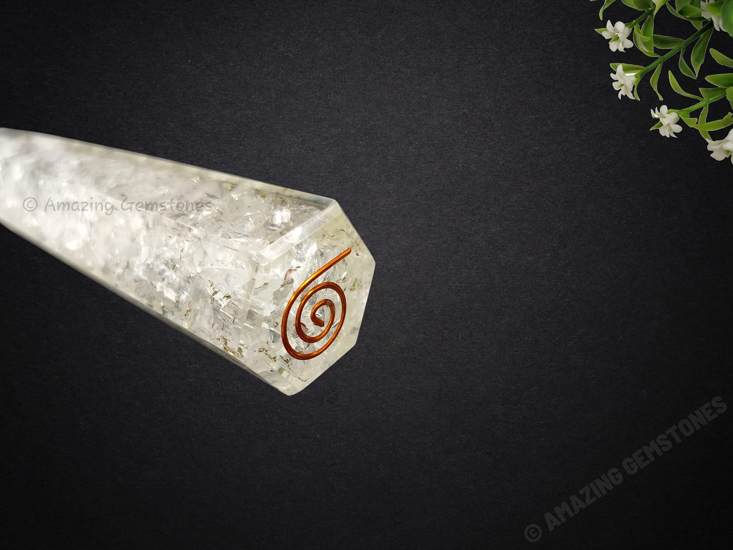 Amazing Gemstone Clear Quartz Crystal Orgonite Towers - Natural Healing Crystal Point Obelisk for Reiki Healing and Crystal Grid (4.5 Inch to 5 Inch, Pack of 1)