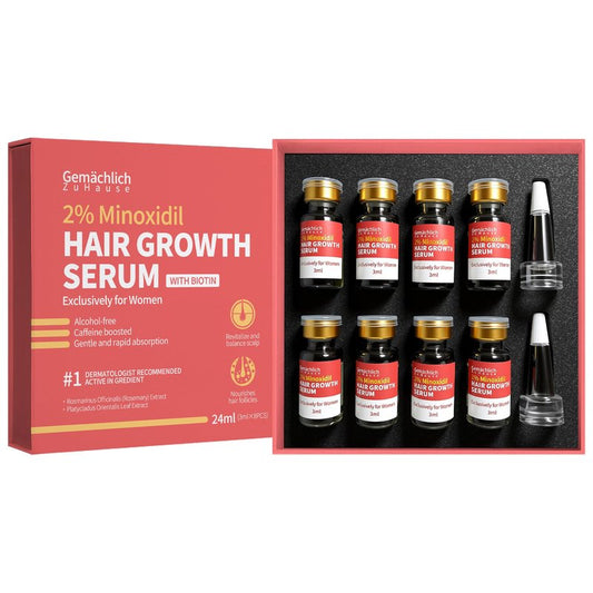 Minoxidil for Women Hair Growth with Biotin, Extra Strength Topical Minoxidil Serum Solution with Rosemary for Hair Regrowth Treatments, Non-Greasy, Helps Prevent Hair Thinning & Hair Loss