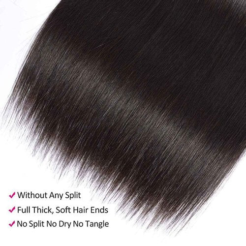 10A Straight Human Hair 1 Bundles 32 Inch 100% Unprocessed Brazilian Virgin Straight Weave Single Bundles Human Hair