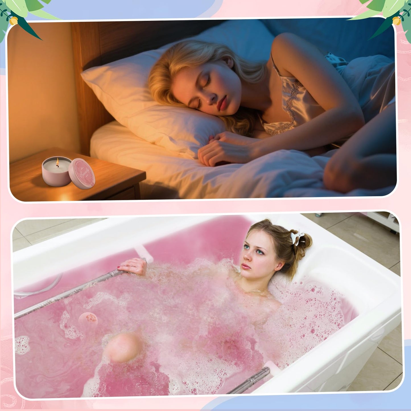 37pcs Bridesmaid Gifts Set Of 3 Pink，Maid of Honor Proposal Box Gift,Scented Candle Salt Ball Makeup Bag Rectangular Hair Clip Bridesmaids Scrunchies Knot Bracelet Bridal Shower Wedding Party