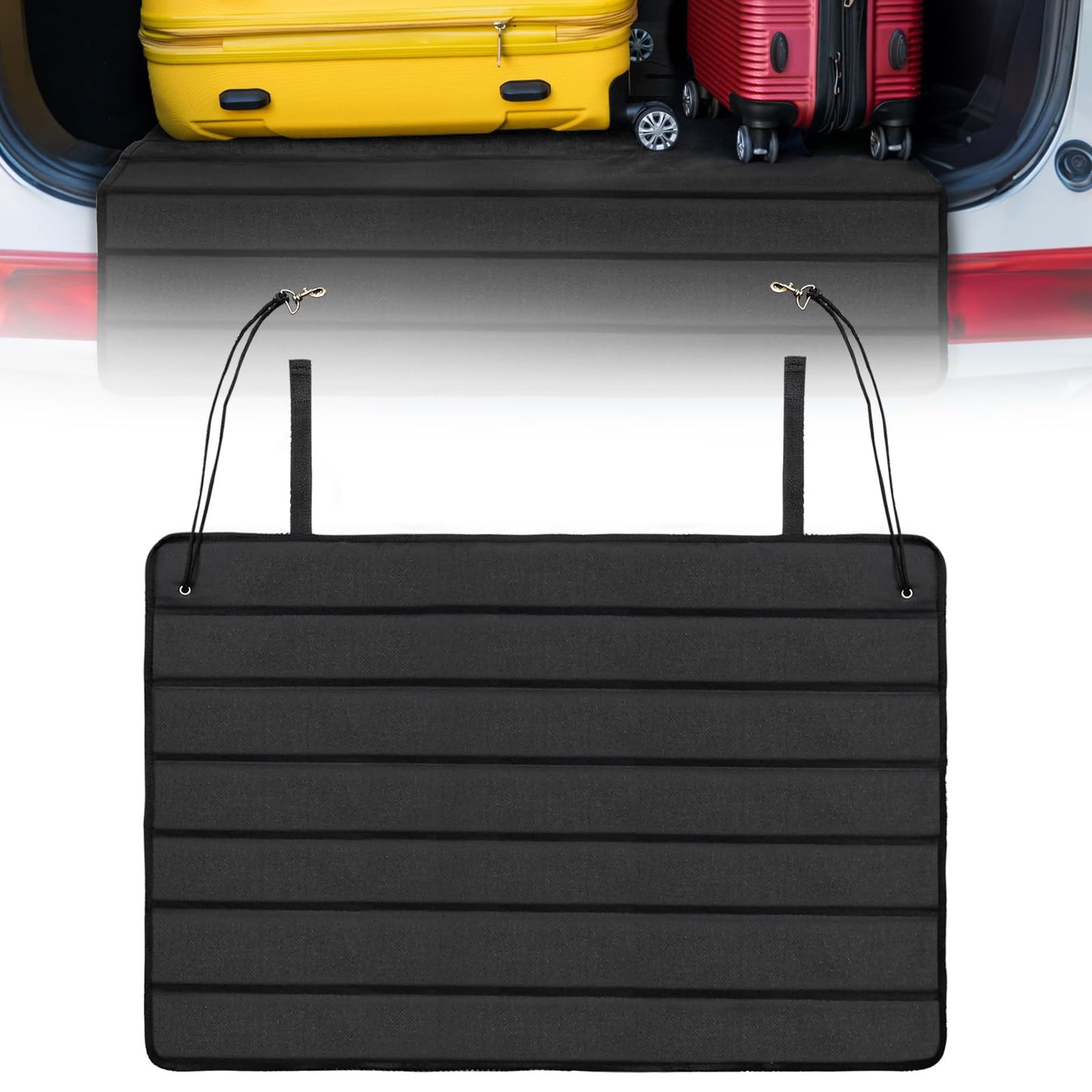 Yesland Large Bumper Guard for Cars, 37 x 25 in Car Rear Bumper Protector, Foldable Universal SUV Trunk Mat, Cargo Liner Floor Mats for Preventing Scratches While Loading/Unloading, Black