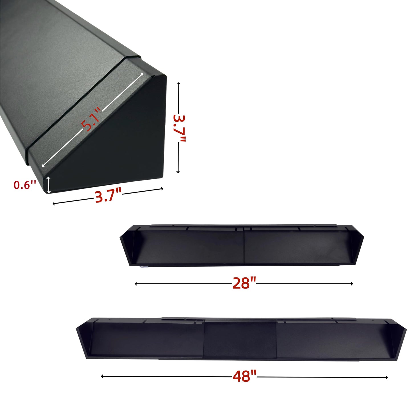 Americangaslogs Black Adjustable Fireplace Hood for 28 to 48" Harmony Burners Fireplace Hood Heat Shield （Patent Applied）