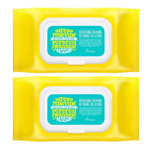 Ariul Purefull Gentle Cleansing Wipes – Soothing & Hydrating Makeup Remover Wipes, Non-Sticky Fresh Finish, Mild Acidic pH, Effective Cleansing, Korean Skincare (80 Sheets x 2 Pack)
