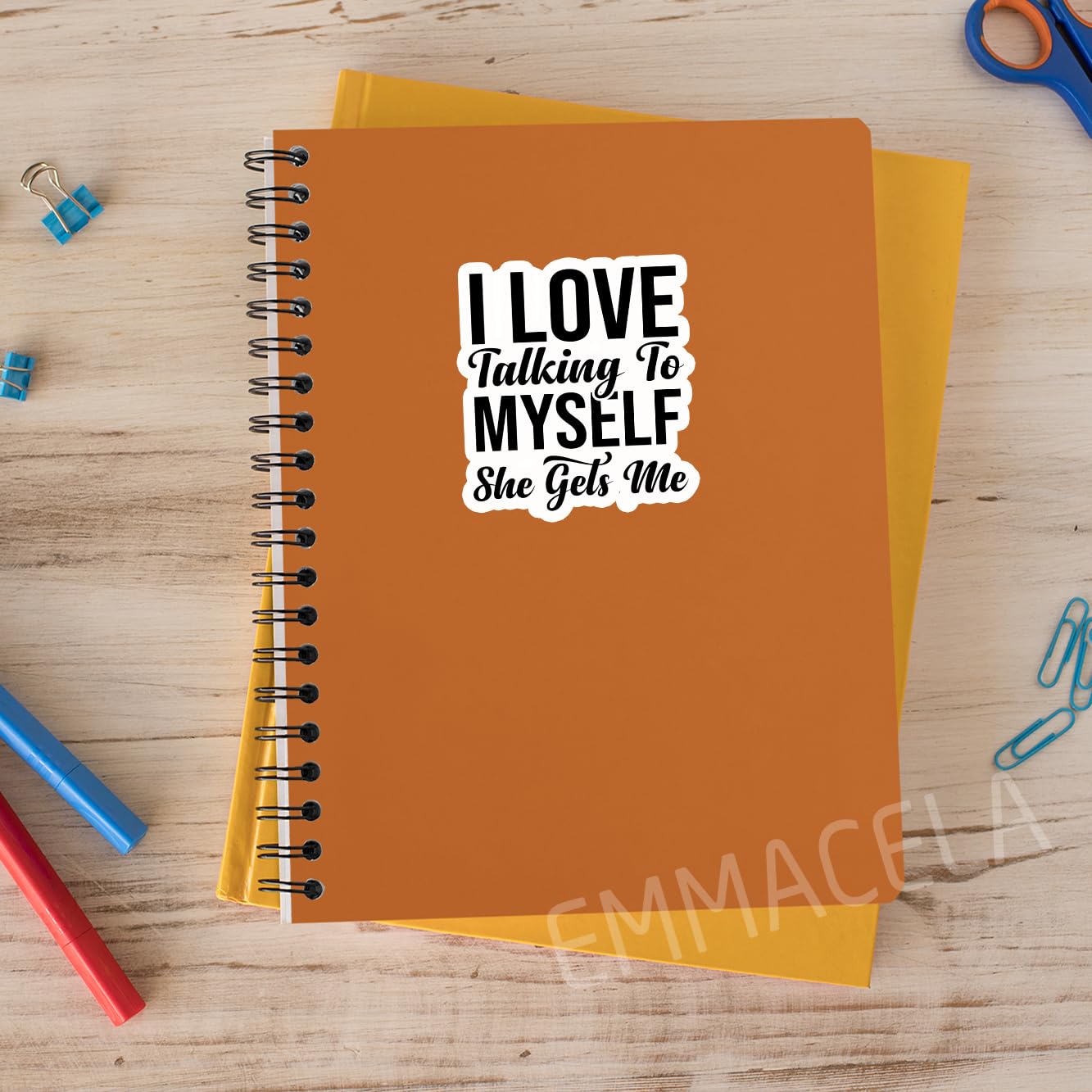 (3PCS) I Love Talking to Myself She Gets Me Sticker, Funny Sarcastic Stickers - Waterproof Vinyl Decal for Laptop, Tumbler, Water Bottle, Scrapbook, Gift for Women, Introvert 3" x 2.7 "