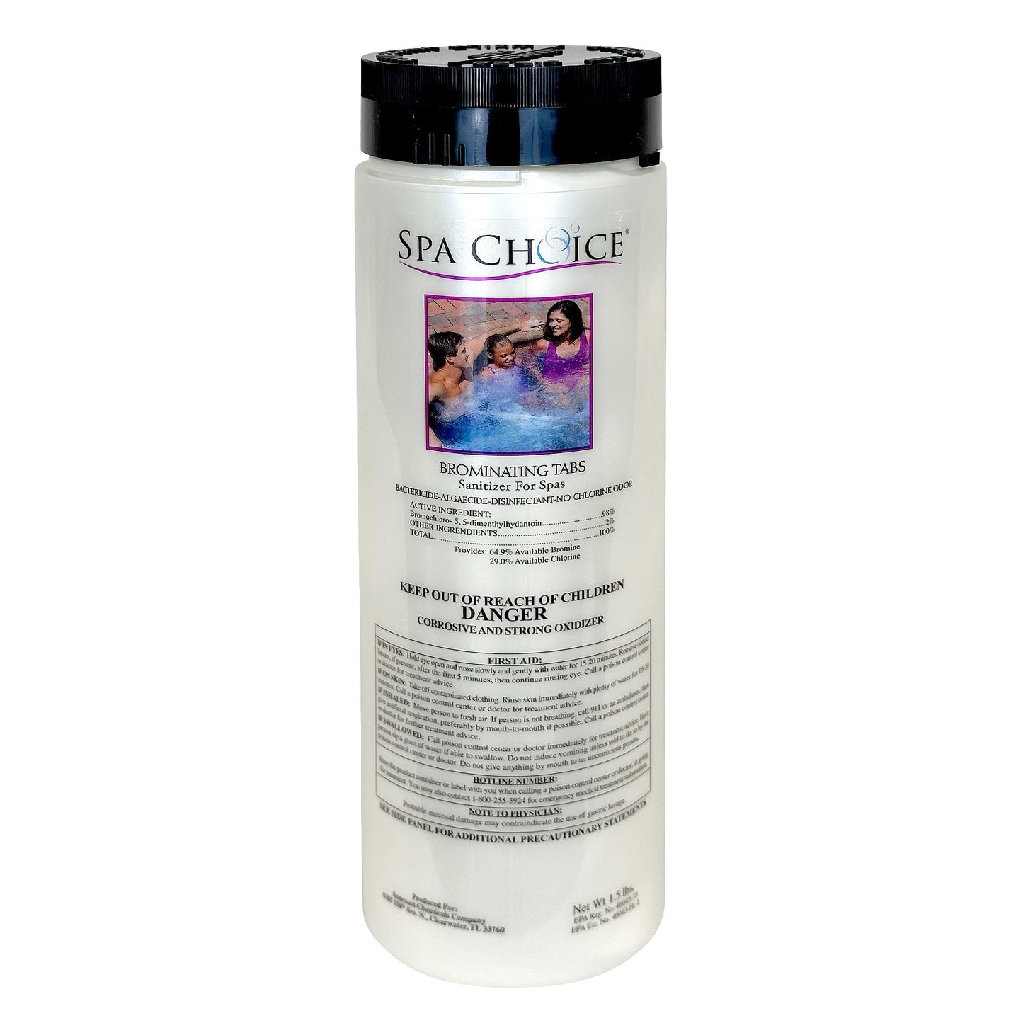 SpaChoice 1.5-Pounds 2-Pack Premium Brominating Tabs Sanitizer for Spas, Bromine Tablets for Spa Hot Tub, Made in USA