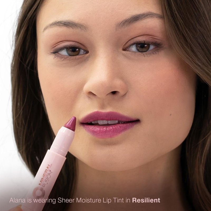 Mineral Fusion NEW Sheer Moisture Lip Tint, Buildable Lip Color, Hydrating Lip Balm with Jojoba Oil, Shea Butter & More, Hydrates & Nourishes, FD&C Dye-Free & Hypoallergenic, Resilient, Earthy Berry