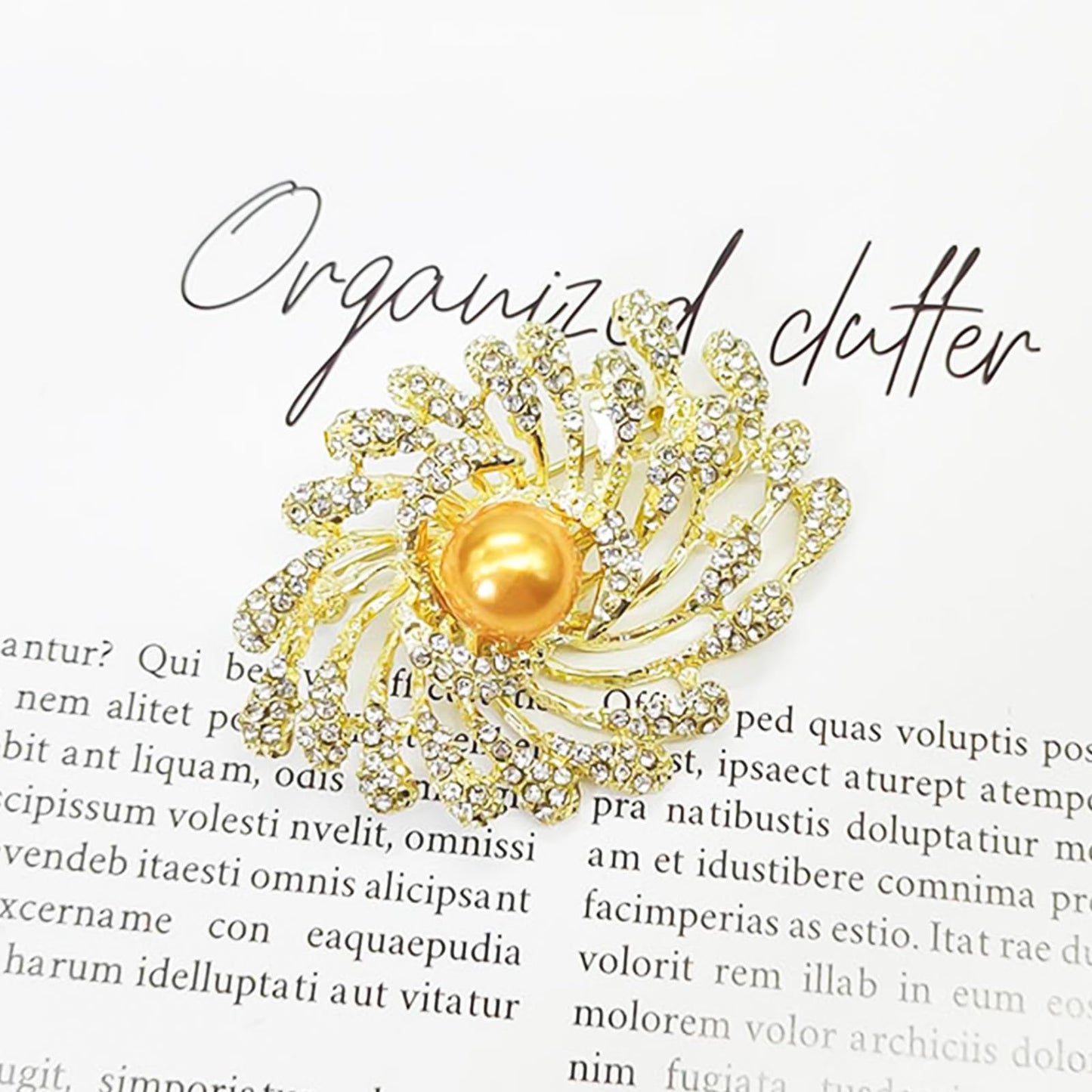 HETICA Women Animal Floral Brooch Pin Accessory Perfect as a Gift for Anniversary Celebrations, Parties, Or Everyday Wear (Fireworks)