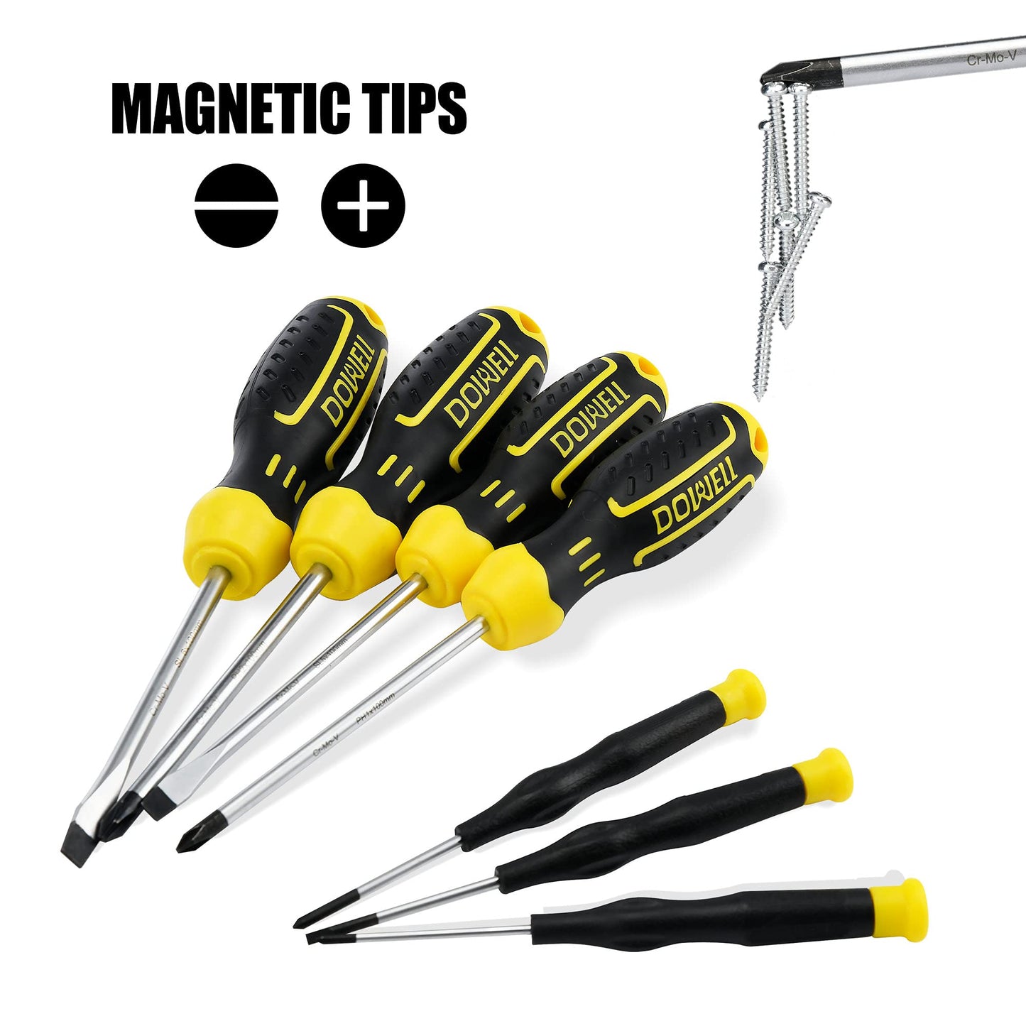 DOWELL 61-Piece Tool Set Kit Mechanic Tool Set Socket Wrench Set Auto Repair Household Repair Hand Tool Kit with Plastic Tool Box Storage Case