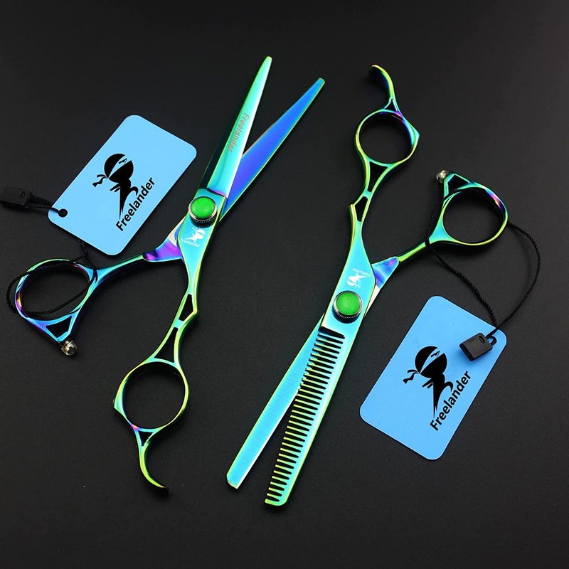 6.0 Inch Professional Japan 440C Hair Cutting Scissors - Salon Hair Blending/Thinning/Texturizing Shear for Barber or Home Use