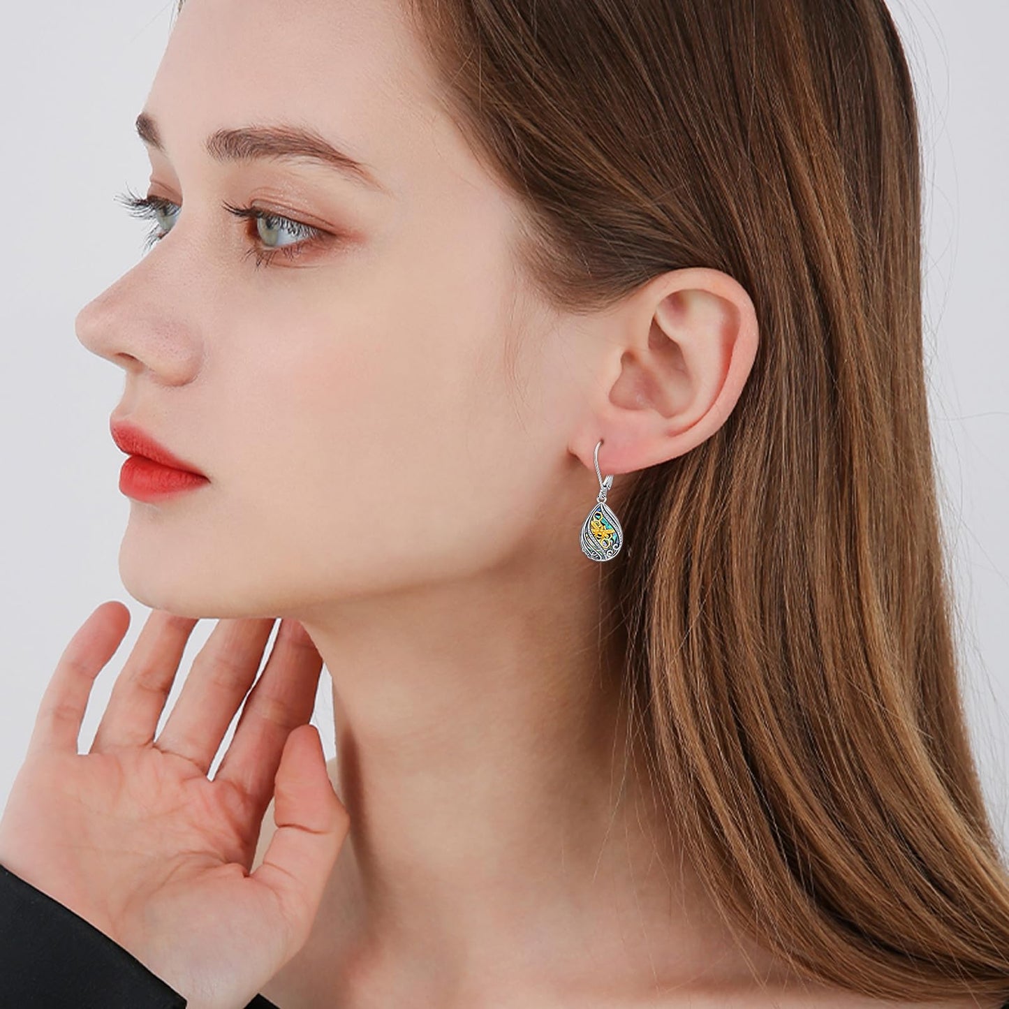 YYmqmq Gold Bee Earrings for Women Sterling Silver Abalone Filigree Dangle Drop Earrings Bee Jewelry Gifts for Girlfriend Mom Mothers Day Gifts