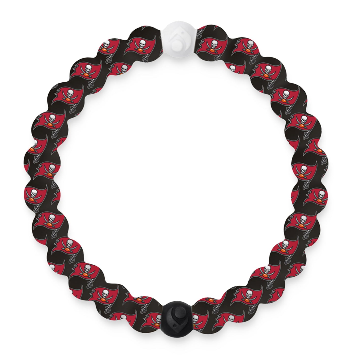 Lokai Silicone Beaded Bracelet for Men & Women, NFL Football Collection - Tampa Bay Buccaneers, Medium - Silicone Jewelry Fashion Bracelet Slides-On for Comfortable Fit