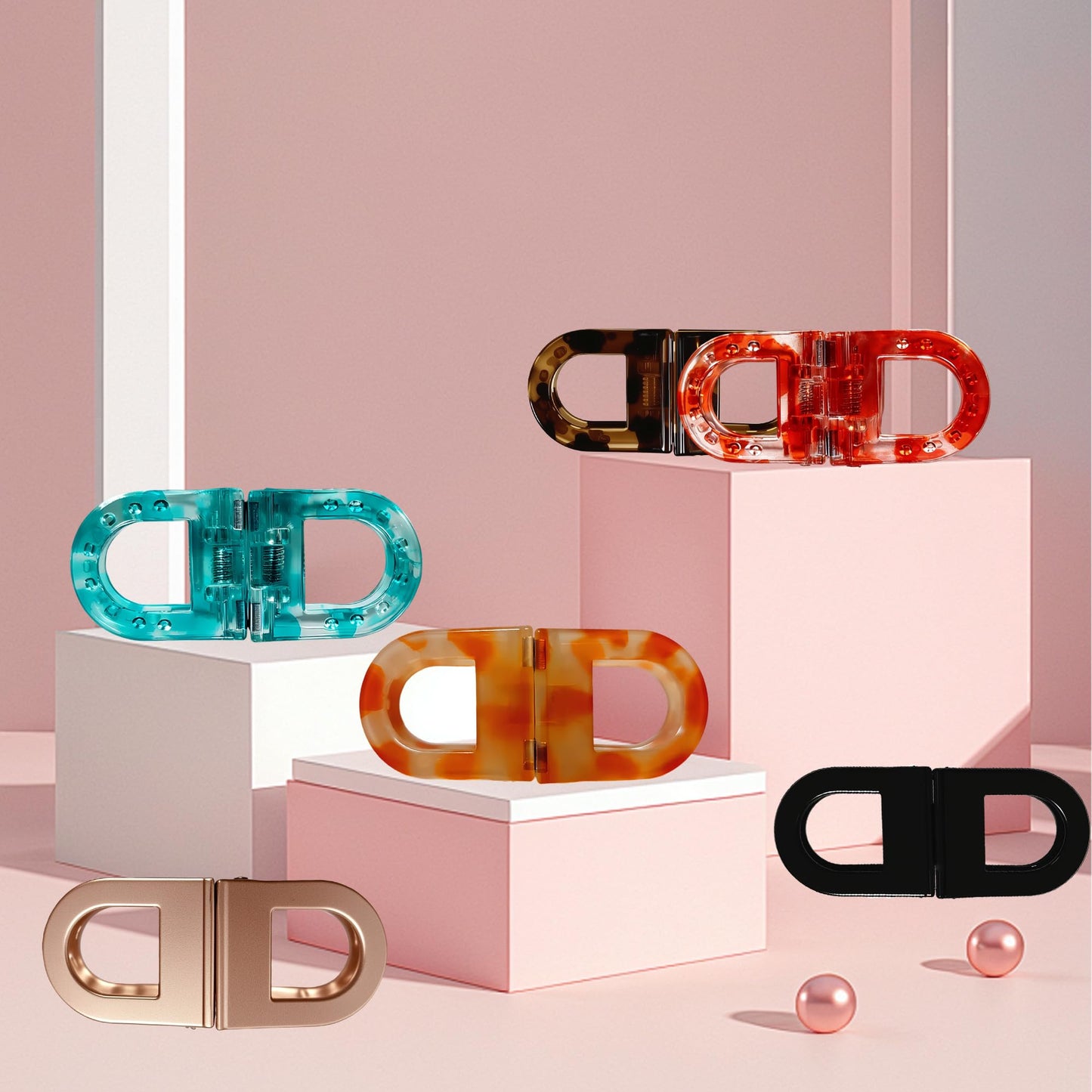 Upgrade Magnetic Hair Clips,Strong Hold Magnetic Styling Clips,Suitable for various hair types and everyday styling (E)