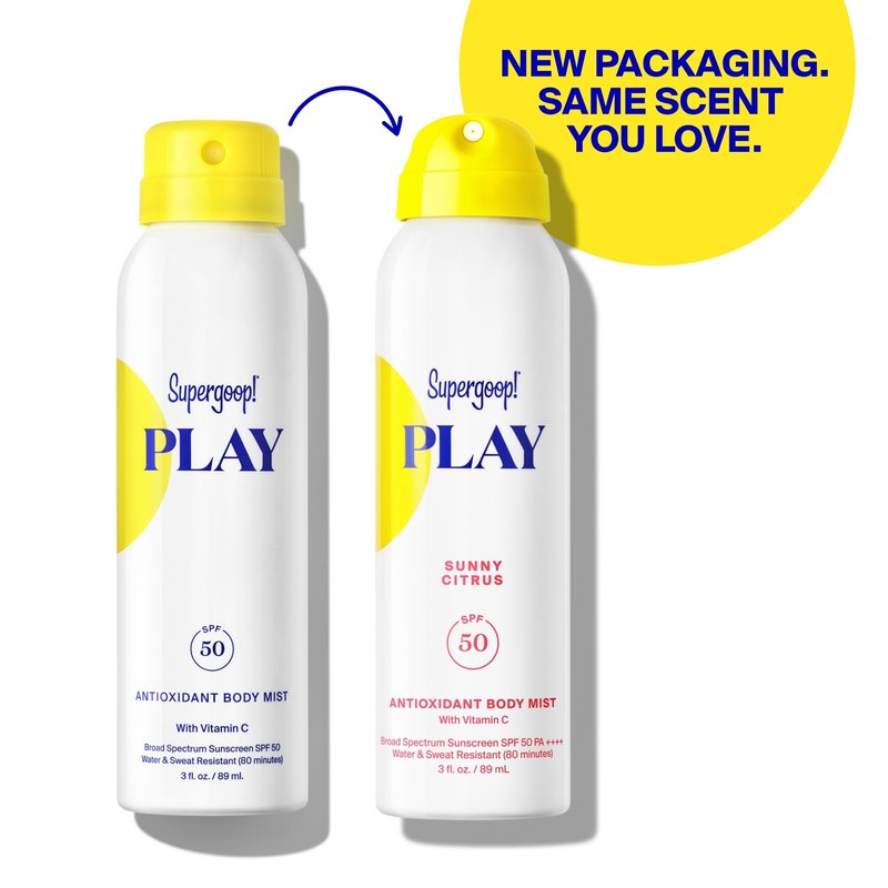 Supergoop! PLAY SPF 50 Body Mist, 3 fl oz - 2 Pack