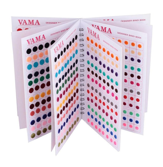 VAMA Premium Velvet Multicolor Forehead Stickers Bindiya Bindis Bollywood Bindi Booklet for Women (Pack of 948 - Bindi Book)