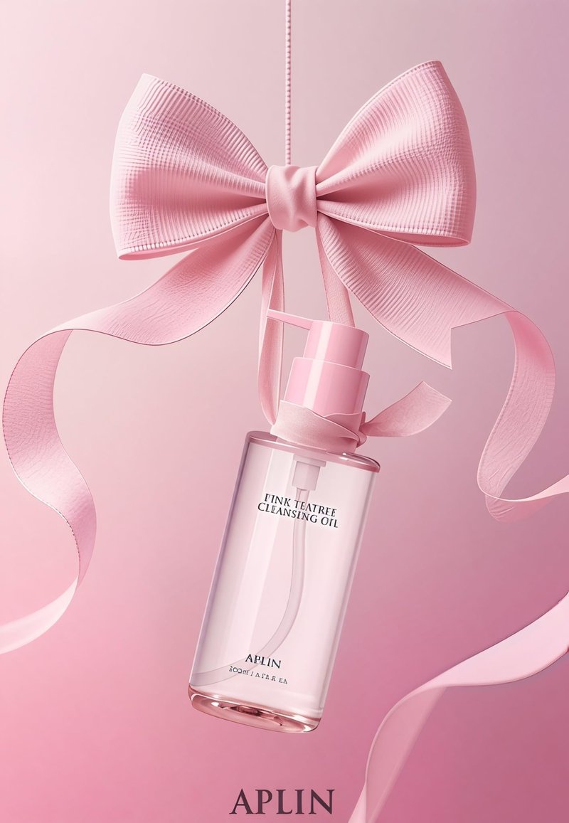 aplin Pink Tea Tree Cleansing Oil, Oil Cleanser for Face, Makeup Blackhead Remover, Korean Skin Care 6.76 fl oz(200ml)