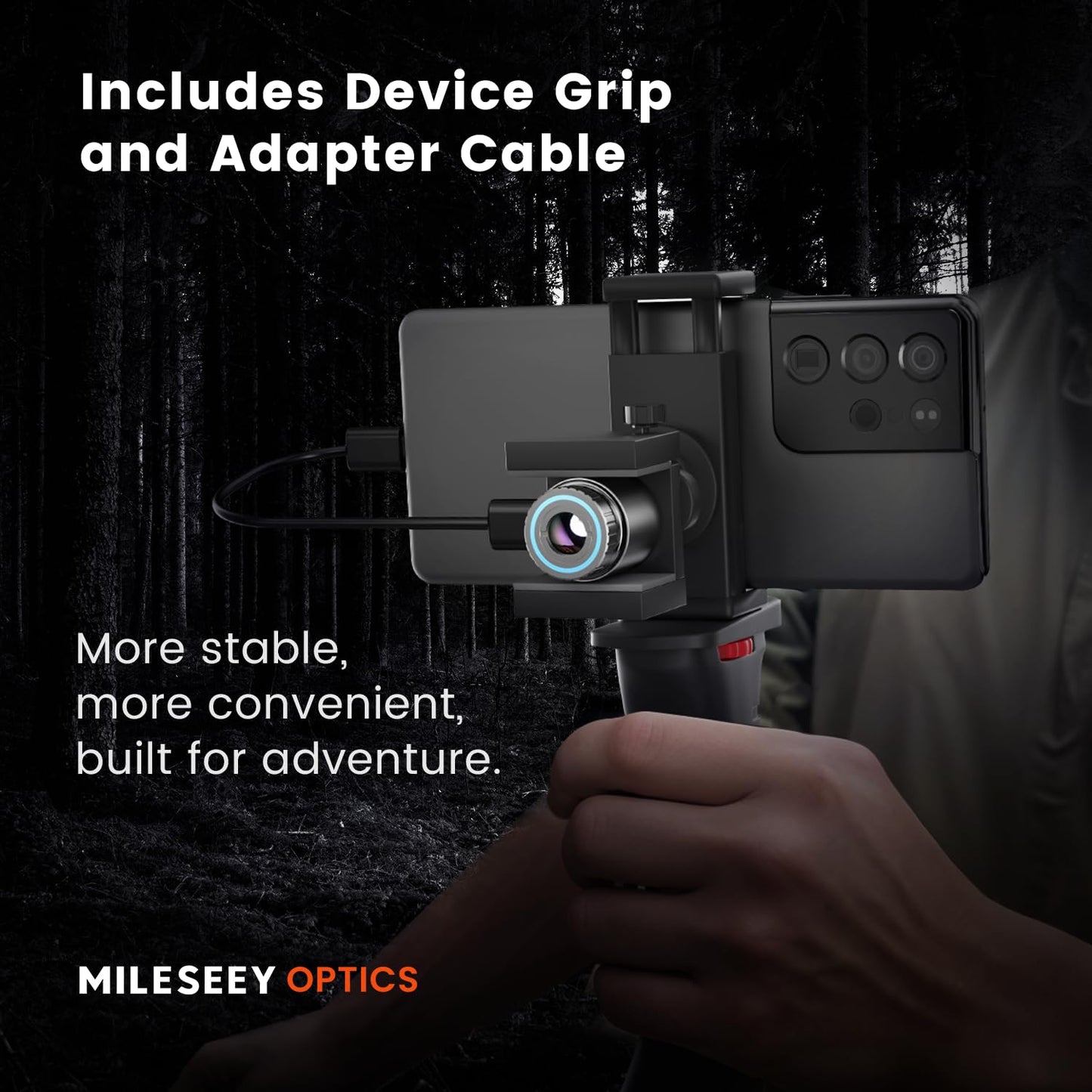 Thermal Monocular for Android, MILESEEY TNV30i Night Vision Thermal Scope, 512×384 Super Resolution 50Hz Thermal Imaging Camera, 1600-Yard Range Thermal Goggles, Building Detection, 10-15mm Lens