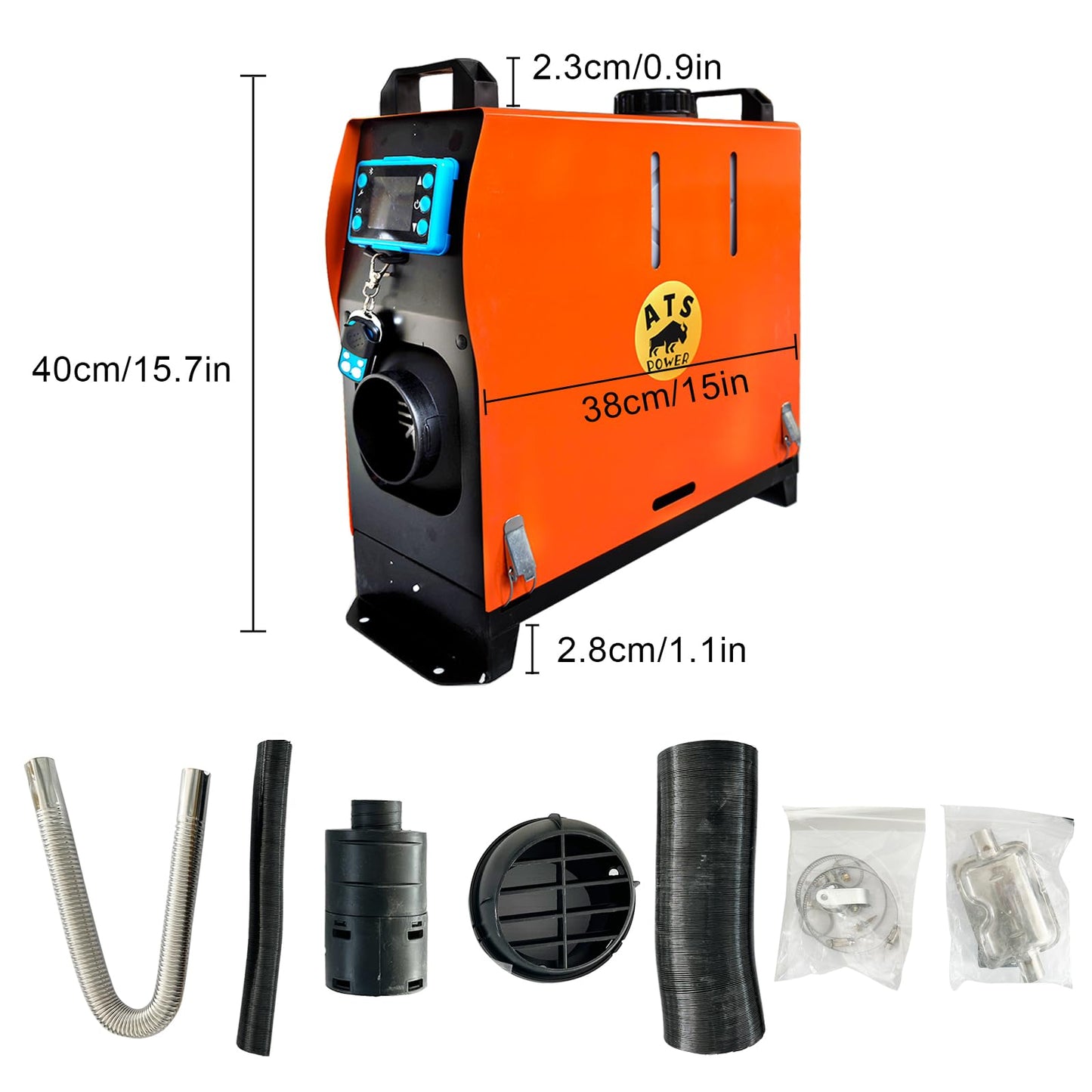 5KW Diesel Air Heater - 12V-24V Portable Diesel Heater with 0.25-0.5L/H Fuel Consumption, -35°C to 30°C Working Temp for RV, Truck, Boat, Camping