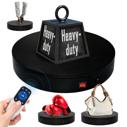 15.8In Remote Motorized Electric Turntable Rotating Display Stand Rotating Platform Photography Turntable motorized lazy susan base giratoria para for Photography,3D Scanner,(Load Range:132~400lbs)