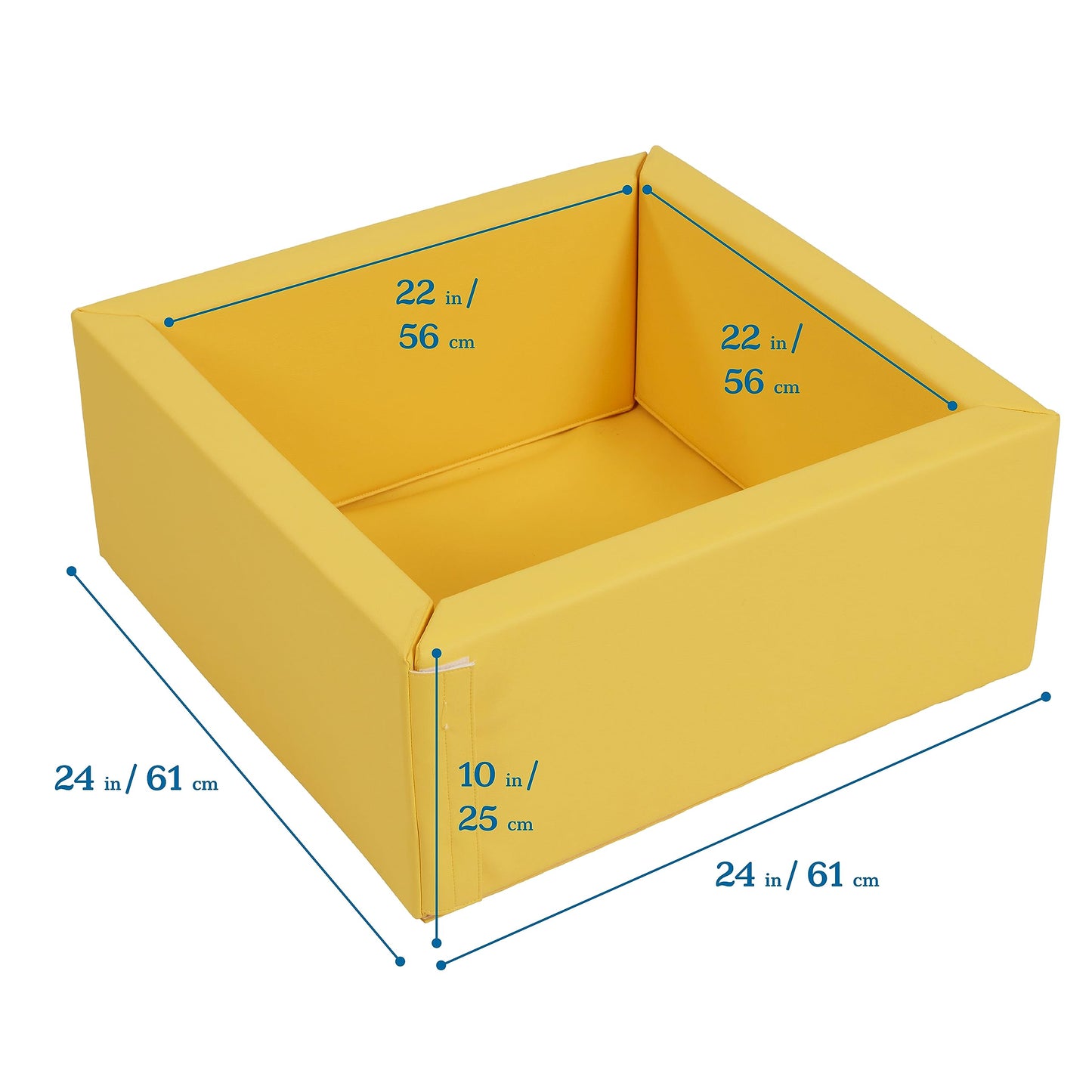 ECR4Kids SoftZone Play Patch Toy Bins, Beginner Playset, Yellow, 2-Pack