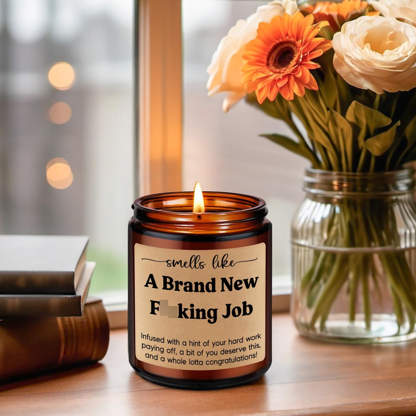 LEADO Scented Candle, New Job Gifts for Women, Men - Congratulations Gifts, Leaving Work, Promotion Present for Women, Friend, Boss - Congrats on New Job, Funny Presents for Coworker Leaving
