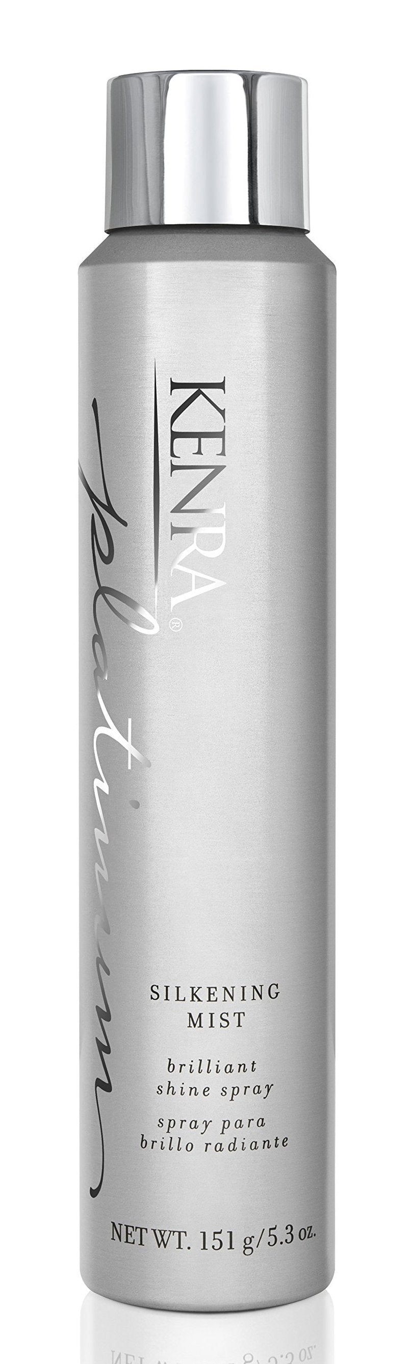 Kenra Professional Platinum Silkening Mist 80% | Brilliant Shine Spray | Smooths Flyaways, Detangles and Tames Frizz | Humidity Protection | All Hair Types | 5.3 oz
