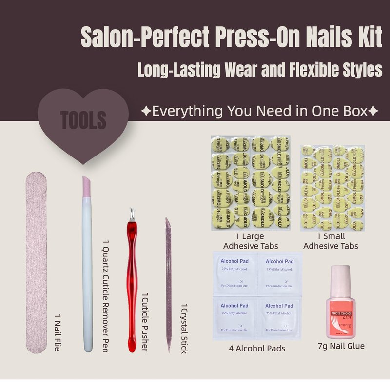 30PCS Handmade Press-On Nails – Long Coffin Dark Brown Leopard with Gold Accents – No Size Measuring Needed – Luxury Gift Set with Glue, Tools & Acrylic Box – Reusable Nail Kit for Women