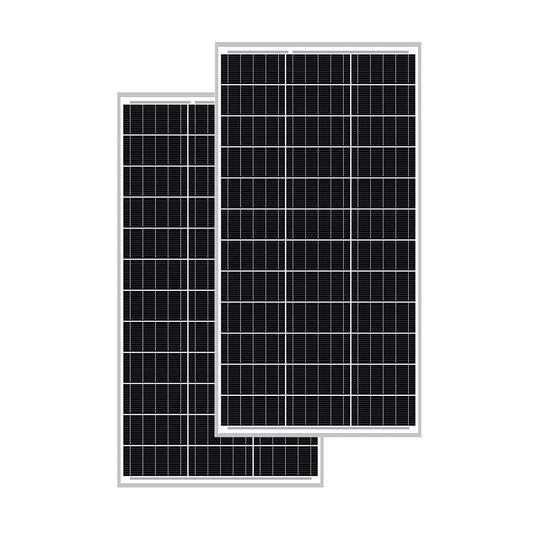 2-Pack ExpertPower 100 Watt 12 Volt Monocrystalline Solar Panel, Compact Design 35.43 x 22.83 x 1.18 in, High Efficiency Module PV Power for Battery Charging Boat, Caravan, RV, Off Grid Applications