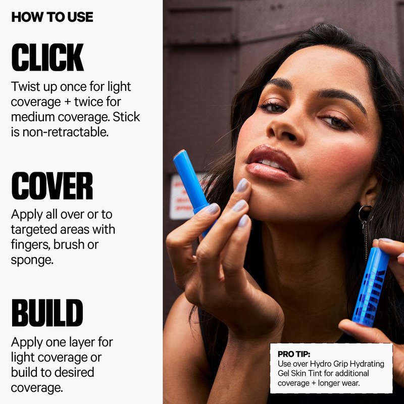 Milk Makeup Hydro Grip Gel Concealer with Hyaluronic Acid – 12HR Hydrating Concealer + Complexion Stick for Buildable Coverage with Dewy Finish – 2 Fair w/Neutral Undertones, .1oz