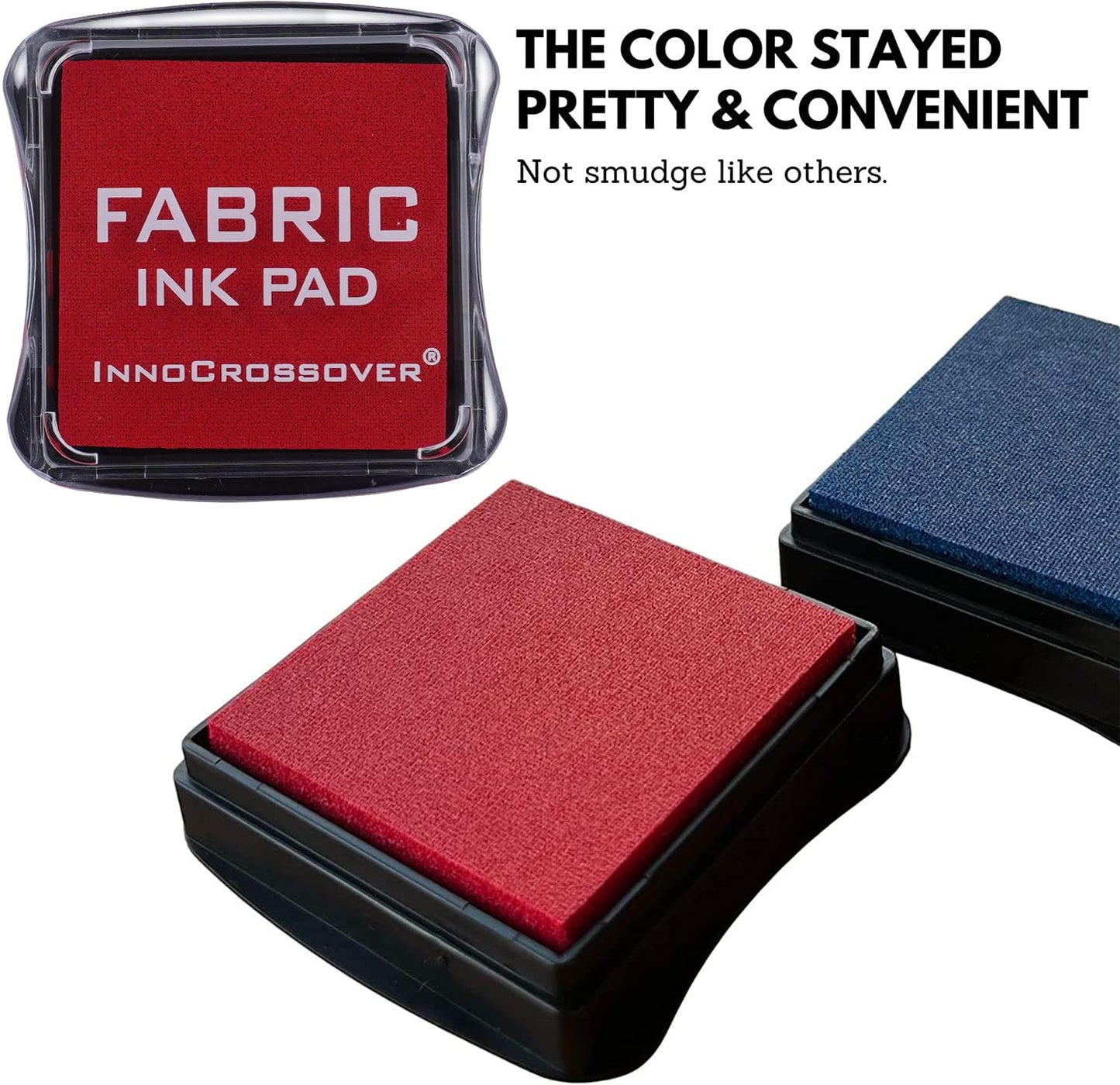 Stamp Pad, Fabric Ink Pad Stamps Set, 5 Colors Non-Toxic Pigment Ink Pad for Stamps, Rubber Stamps, Card Making Supplies, Wood, Fabric and Paper Surface. Stamps for Crafts (5 Pack)