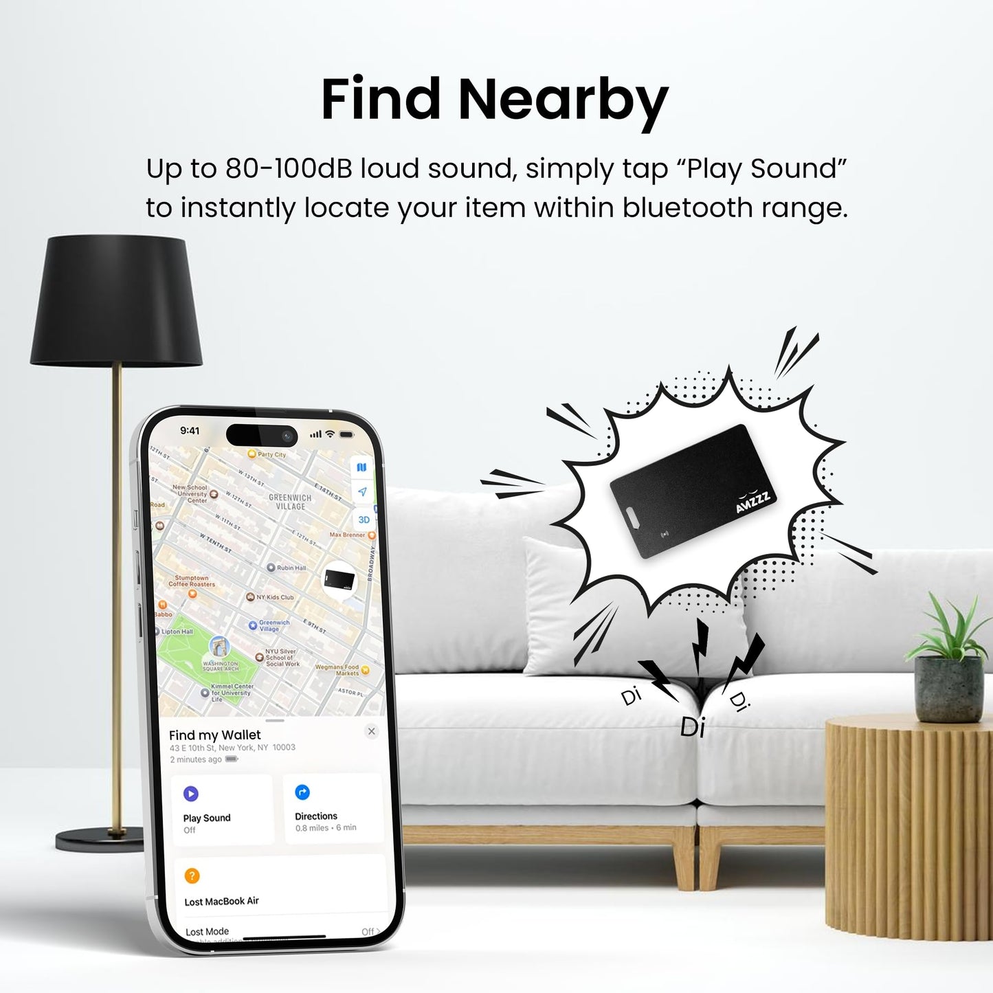 Pack 2 MFi Certified Wallet Tracker Card, Ultra-Slim 0.07in Rechargeable Item Finder, Compatible with Find My App (iOS Only), IP68 Waterproof Bluetooth Tracker Perfect for Wallets, Bags, Passport