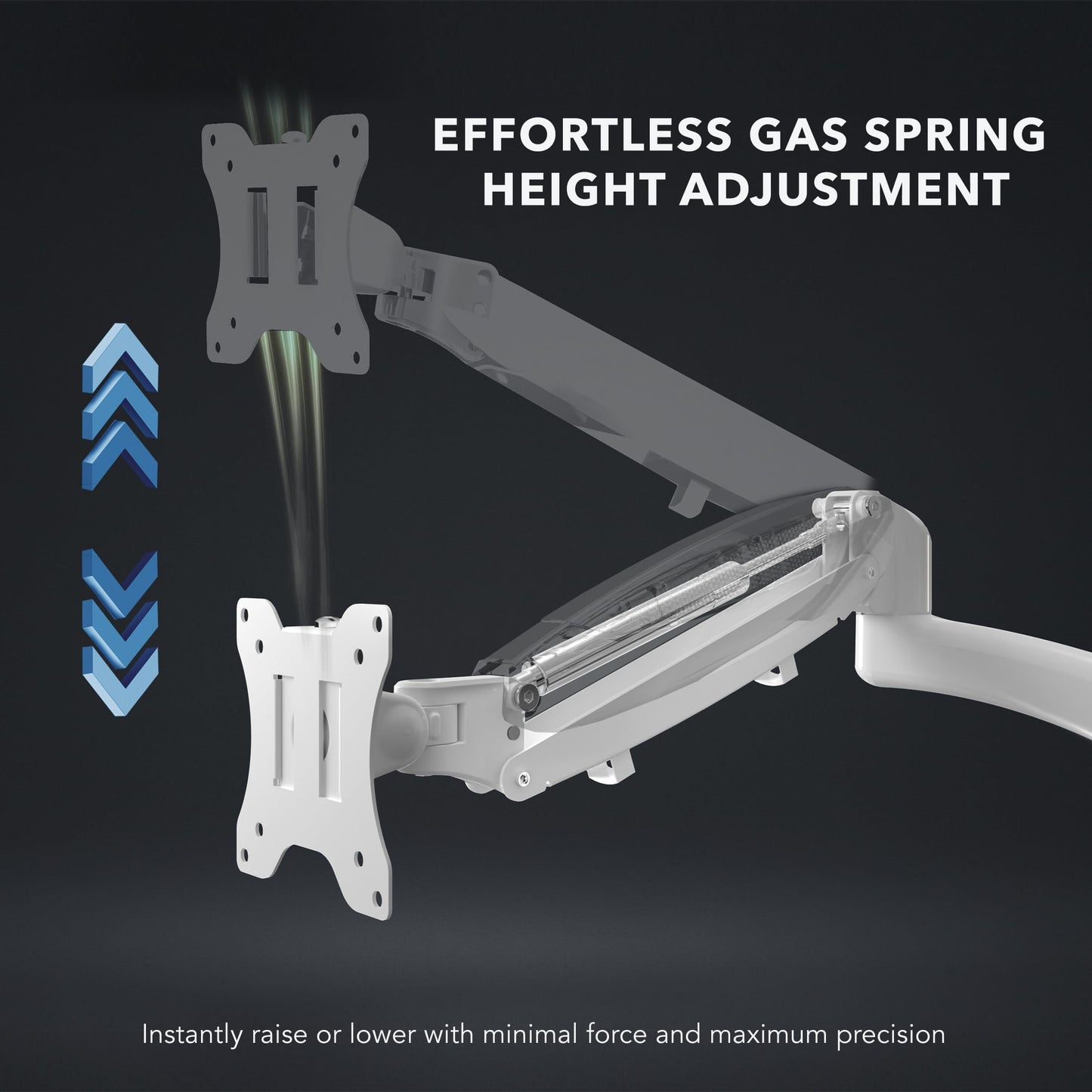 Mount-It! Triple Monitor Stand for Desk, 3 Arm Monitor Mount with Gas Spring Adjustment, Fits 13–32 Inch Screens up to 17.6 lbs per Arm, VESA 75 & 100, Clamp or Grommet Base, USB-C & A Ports, White